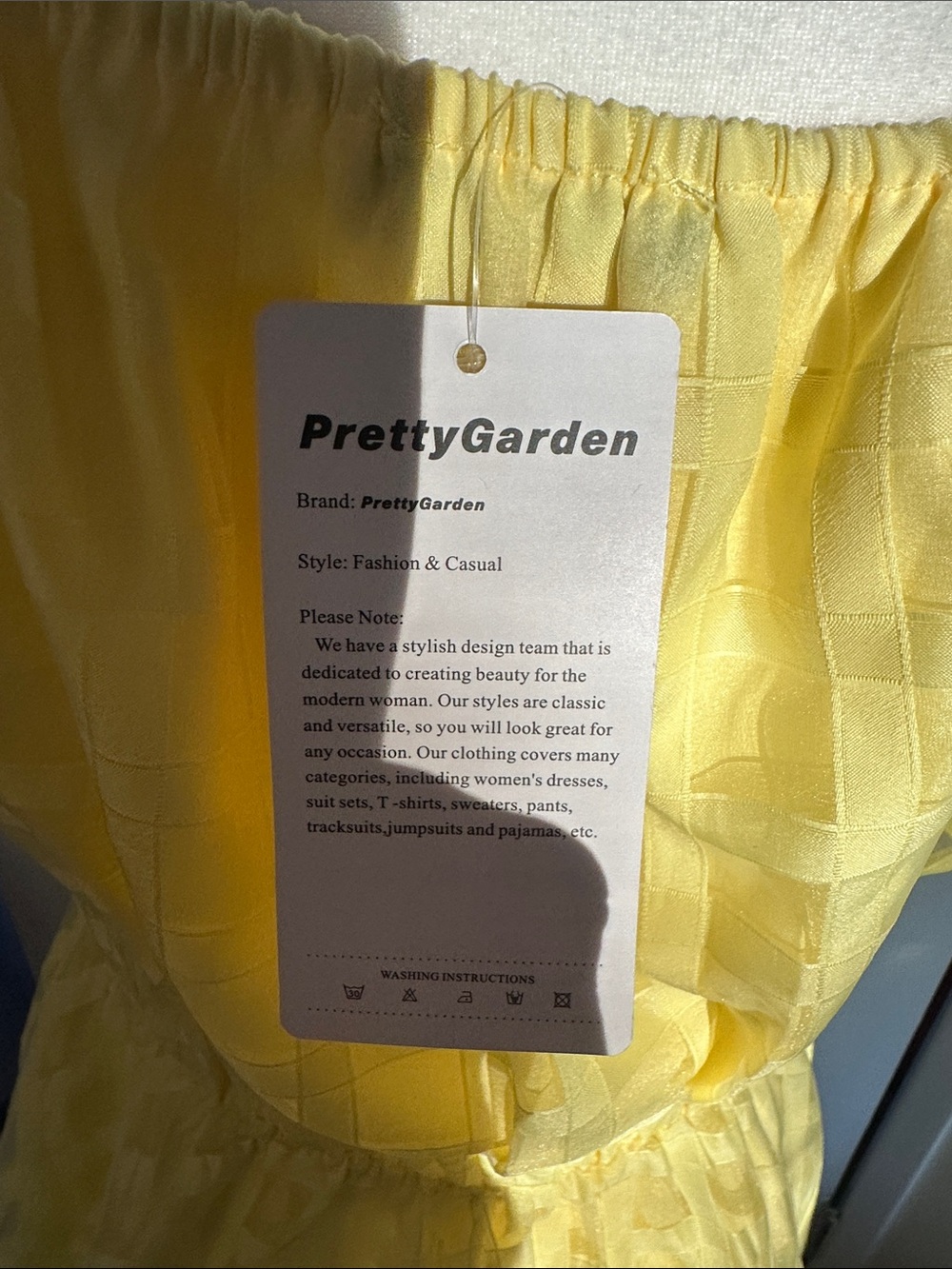 Yellow Off-Shoulder Mini Dress - Picture 3 of 4